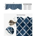 thumbnail image 5 of Geometric Navy Blue Morocco Small Curtain Rod Pocket Short Curtains Home Decor Partition Cabinet Door Window Curtains, 5 of 6