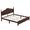 Walnut | King Size, variant on Tcbosik King Size Bed Frame with Headboard, Retro Platform Bed, Wood Slats Support, No Box Spring Needed, Easy Assembly, White