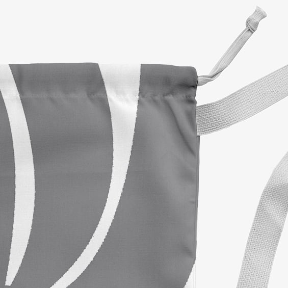 Simply Daisy Whirl of The Season Geometric 28 x 36 in Grey Laundry Bag