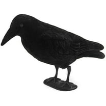 GUGULUZA Crow Decoys Full Body GUGULUZA Crow Decoy for Hunting, Black Flocked Crow Decoy w/Feet Stake for Halloween Decor Yard Garden Decoration