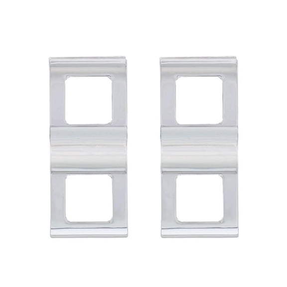 (2) 2008-2017 Freightliner Cascadia Chrome Plastic Switch Covers - 2 Openings