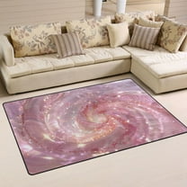 A Pink Spiral Area Rug Washable Floor Carpet Mat 60 x 39 inch for Bedroom Living Room Kids Room Home Decor