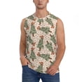 thumbnail image 2 of Fotbe Men's Cowboy Christmas Trees Print Men's Sleeveless Muscle Tank Tops Casual T-Shirts for Gym Workout Beach-Small, 2 of 8