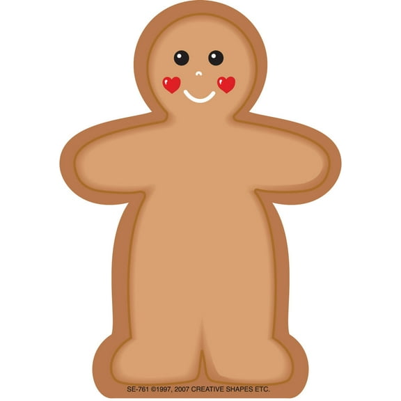 SHAPES ETC. Mini Notepad - Gingerbread Man