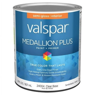 Valspar 028.0024004.005 1 qt. Medallion Plus Acrylic Latex All Purpose Paint & Primer, Clear