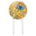 thumbnail image 1 of Acrylic Be Unique Blue Gold Butterflies Cake Topper Party Decoration for Wedding Anniversary Birthday Graduation, 1 of 7