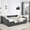 Grey, variant on Twin size daybed with pull - out drawers | Gives a comfortable sitting experience and storage