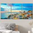 thumbnail image 3 of wall26 Canvas Print Wall Art Set Vibrant Sunrise Sea Santorini Greece Architecture Nature Cityscape Photography Realism Landscape Colorful for Living Room, Bedroom, Office - 24"x36" x 3, 3 of 5