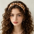 thumbnail image 3 of Women's French Floral Silk Headband Scarf – Versatile Long Hair Tie in One Size, Soft Boho Bow Wrap for Ponytail and Daily Styling, 3 of 4