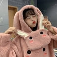thumbnail image 5 of Ludlz Cosplay Anime Bunny Emo Girls Rabbit Ears Top Long Sleeve Shirt Pullover Sweater Hoodie with Cute Bunny Bag, 5 of 6