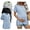 Black/Light Blue/Light Green/Gray White Stripes, variant on Weardear 4 Packs Maternity Shirts Crew Neck Batwing Short Sleeve Pregnancy Tunic Tops Split Side Summer T Shirt for Women
