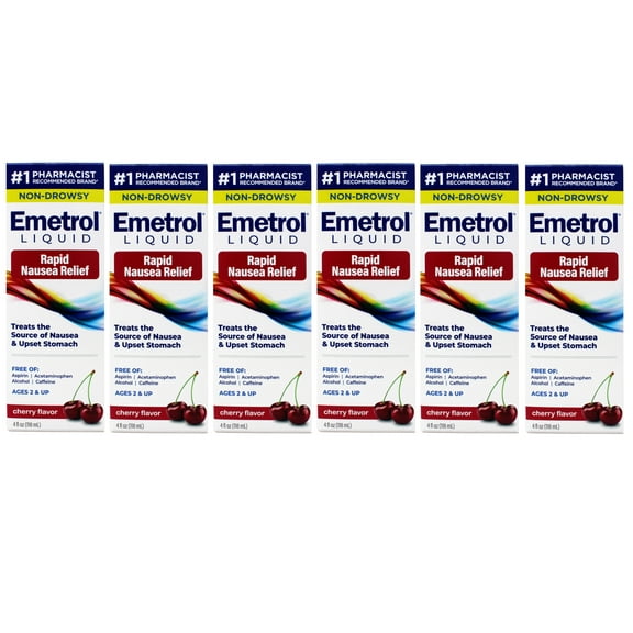 Emetrol Nausea Relief Liquid Cherry 4 oz (Pack of 6)