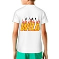 thumbnail image 5 of Ben Azelart Stay Wild Kids T-Shirt 3d Printed Graphic T-Shirts Boys And Girls Short Sleeve Shirts For Youth Kids X-Small, 5 of 7