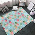 thumbnail image 3 of Area Rugs For Living Room Decor - Blue Cactus Potted Plant Anti Slip Throw Washable Rugs 3x5 For Bedroom, Soft Indoor Carpet For Bedroom Living Room 60x39In, 3 of 5