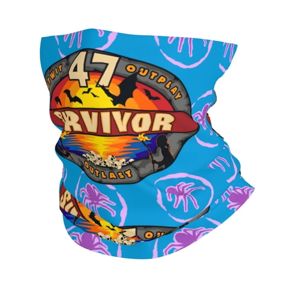 Survivor 47 Bandanas Fashion Print Mask Seamless Neck for Men Women Headwear
