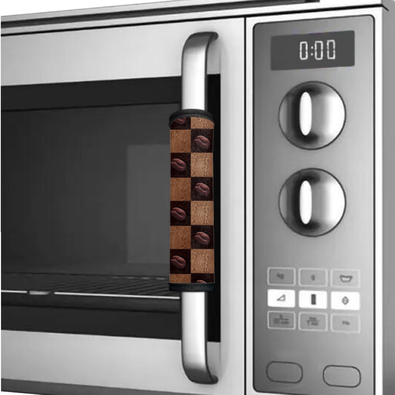 SEANATIVE Refrigerator Door Handle Covers Set of 6 Washable Electric Appliance Decor Handles Fridge Dishwasher Kitchen Cabinet Door Cloth Protector Indoor Home Decor, Coffee Bean Brown Plaid