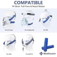 thumbnail image 2 of 8 Pack Cpap Headgear Strap Covers, Universal And Reusable Cpap Strap Covers, Soft-fleece Strap Pads, 2 of 5