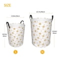 thumbnail image 3 of Vsdgher Gold Snowflake Stripes Waterproof Round Large Laundry Basket -Toy Storage Basket, Perfect as Hamper, Kids Room Storage, and Toy Containment-Medium, 3 of 6