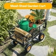 thumbnail image 5 of SPECSTAR Mesh Steel Garden Cart with Removable Sides, 34"×18" with 8 inch Wheels, 550 Lbs Capacity, 5 of 7