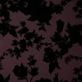 thumbnail image 3 of Zelouf Melody Floral Flocked Ity  , Sewing, DIY, Crafts Fabric by the Yard, Wine/black, 7 Yard, 3 of 3
