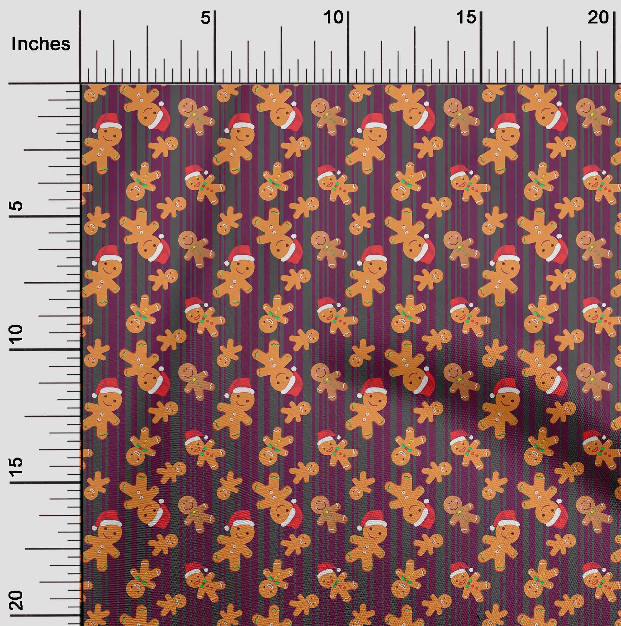 oneOone Polyester Lycra Dark Magenta Fabric Christmas Fabric For Sewing Printed Craft Fabric By The Yard 56 Inch Wide