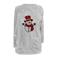 thumbnail image 4 of VgaVtl Christmas Sweatshirt Women Long Sleeve Fall Winter Ladies Sweatshirts Pockets Loose Thick Christmas Print Sweatshirt,Gray S, 4 of 4