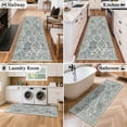 thumbnail image 4 of Alfombra Vaukki Vintage Shaggy Soft para pasillo (60 x 180 cm), color azul, 4 of 9