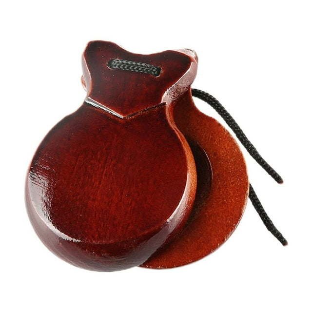 Gkeoshab Arts & Crafts & DIY toys Spanish castanets 2PC Solid Wood Castanets For Percussion Spanish Musical Instrument Pair Smooth Finish Lightweight Design Adult Musician Portable Traditional
