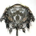 thumbnail image 1 of Châle en Dentelle à Sequins pour Robe de Soirée, Cape en Maille Rétro Charmant, Accessoires de Mode pour Femmes, 1 of 3