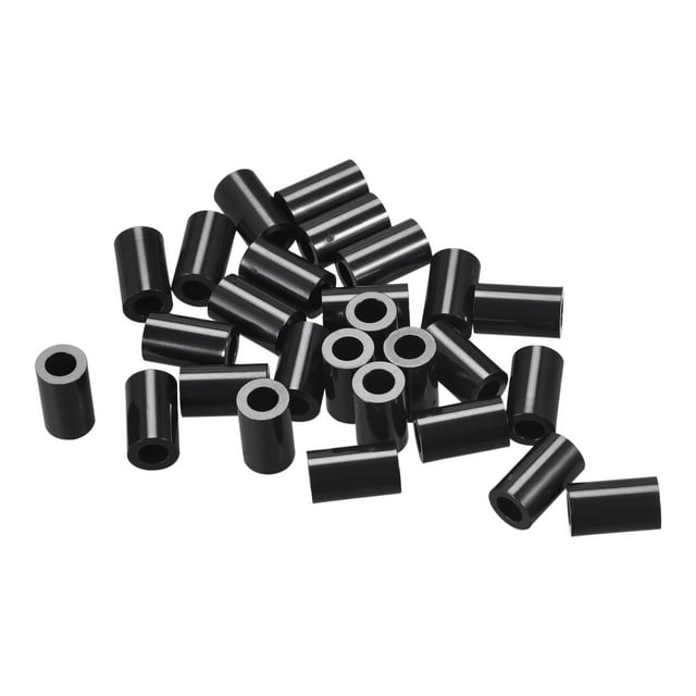 Unique Bargains Entretoise Ronde en ABS ID 4,2 mm OD 7 mm Longueur 12 mm Noire, Lot de 200