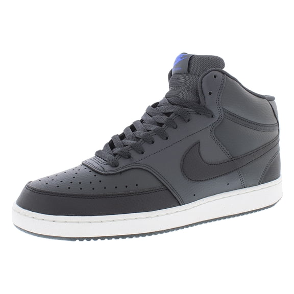Nike Court Vision Mid Next Nature Leather Mens Shoes Size 12, Color: Dark Smoke Grey/Black/Off Noir