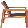 thumbnail image 3 of vidaXL Patio Lounge Chair Garden Chair Solid Wood Eucalyptus and Textilene, 3 of 14