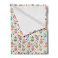 thumbnail image 2 of Birthday Party Soft Flannel Fleece Throw Blanket, Christmas Themed Piglets Stars Polka Dots Winter Holiday Season Layout, Cozy Plush for Indoor and Outdoor Use, 70" x 90", Multicolor, by Ambesonne, 2 of 5