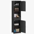 thumbnail image 5 of Walsunny Bathroom Storage Cabinet 64" Tall Narrow Wooden Bath Cabinet with Doors Shelves Drawer Black, 5 of 8