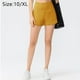 thumbnail image 2 of Pantalones cortos para correr para mujer, para entrenamiento, atletismo, gimnasio, yoga, con bolsillos para teléfono, amarillo, 10/XL,:;:;, 2 of 5