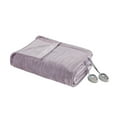 thumbnail image 4 of Beautyrest Heated Plush Solid Microlight Blanket, Queen, Lavender, 4 of 11