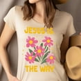 thumbnail image 4 of Christian Graphic T-Shirt The Way The Truth The Life John 14:6 for Women, Ash, Size S, 4 of 6