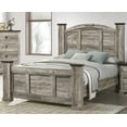 thumbnail image 7 of Contemporary 1pc Queen Size Gray Finish Wooden Poster Bed for Bedroom, 7 of 7