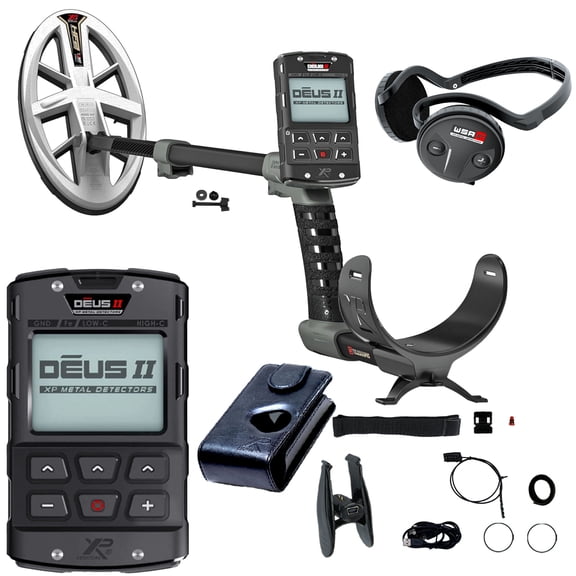 XP DEUS II Fast Multi Frequency RC   WSA ST Metal Detector with 9.5 X 5" HF2 FMF Search Coil