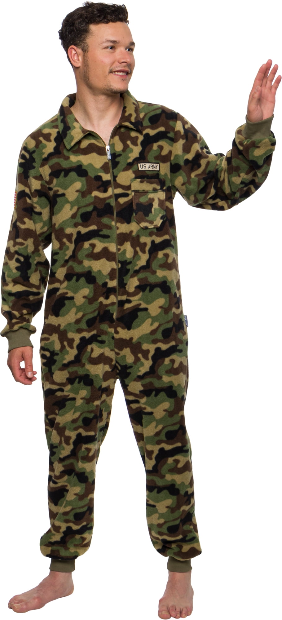 L 36-38  NEW Men's Camouflage Skin Suit Adult Camo Halloween Costume Sz 