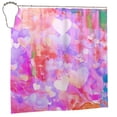 thumbnail image 2 of YFYANG Waterproof Bathroom Shower Curtain, Pink Love Watercolor Shower Curtain Set with Hooks, Home Bathroom Tub Decor - 72 "x72", Iron Hooks, 2 of 6
