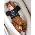 thumbnail image 3 of Newborn Baby Girl Clothes Im New Here Infant Newborn Outfit Cute Toddler Baby Girl Outfits 4PC Set 0-3 Months, 3 of 6