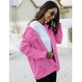 thumbnail image 4 of GHSDFBB Women's Oversized Mid Long Denim Jacket Jean Biker Coat, 4 of 6