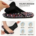 thumbnail image 3 of Leisfit Women's Diabetic Memory Foam Slide Slippers, Adjustable Open Toe Wide, 3 of 7