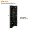 thumbnail image 6 of Corner Hall Tree with Shoe Bench, Versatile Entryway Coat Rack with 4 Hooks, Corner Cabinet with Adjustable Shelf for Hallway, Living Room, 6 of 6