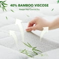 thumbnail image 5 of WISHEAD Queen Mattress Topper, 800GSM Extra Thick Bamboo Mattress Pad Cover, Ultra Plush Down Alternative Fill, 8-21" Deep Pocket, Breathable Non-Slip & Washable, 5 of 9