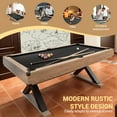 7 Foot Billiard Table Set, Complete Pool Table Package with 2 Cues ...