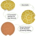 thumbnail image 2 of GZHJMY Car Coasters 2 Pcs Lemon Slice Ceramic Drink Coaster for Cup Holder Cup Coasters, 2 of 6