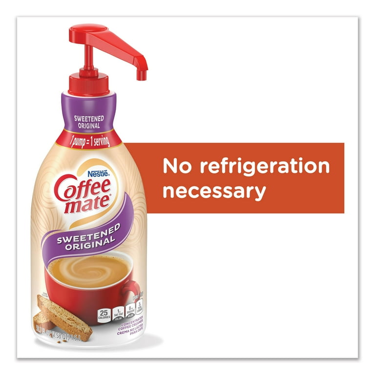 Liquid Coffee Creamer, Sweetened Original, 1500mL Pump Dispenser Liquid Coffee Creamer, Sweetened Original, 1500mL Pump Dispenser