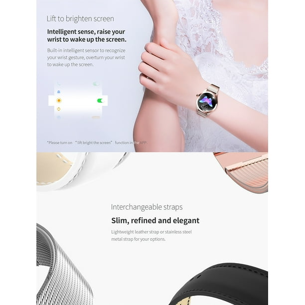 Kingwear Kw10 Smart Watch Sportwatch Women Ip68 Waterproof Heart Rate Monitoring Bt Fitness For Android Ios Fitness Bracelet Smartwatch Walmart